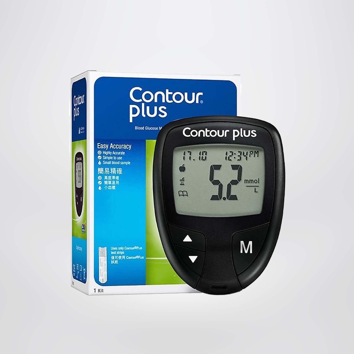 ONTOUR PLUS Máy đo đường huyết (mmol/L) + 50 Que Thử đường huyết
