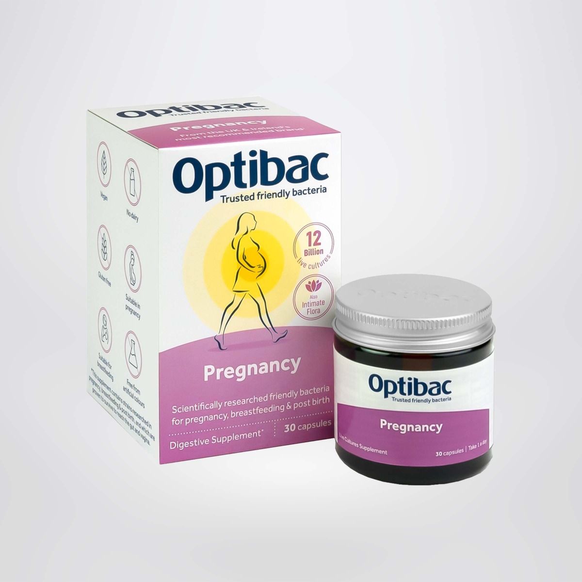 Men vi sinh Optibac Probiotics Pregnancy dành cho Phụ Nữ Có Thai và Cho Con Bú 