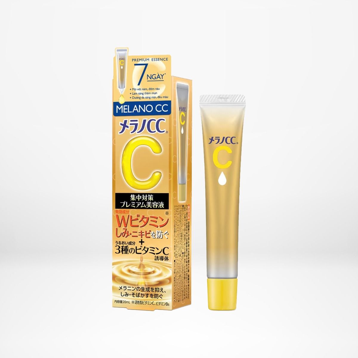 Tinh chất vitamin C dưỡng trắng, mờ thâm cao cấp Melano CC Premium Whitening Essence 20ml
