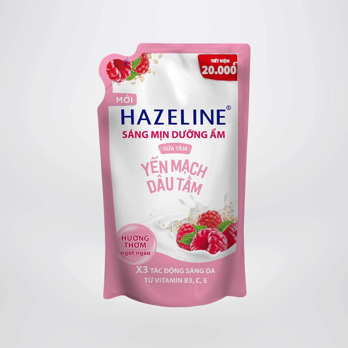 Sữa Tắm Trắng Da Hazeline Dưỡng Thể Thiên Nhiên Yến Mạch Dâu Tằm Sáng Da Dưỡng Ẩm 900g