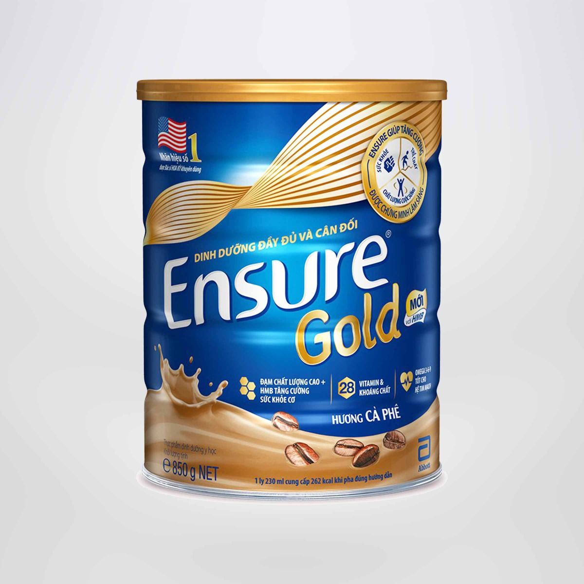 Lon Ensure Gold hương Cà phê 850g