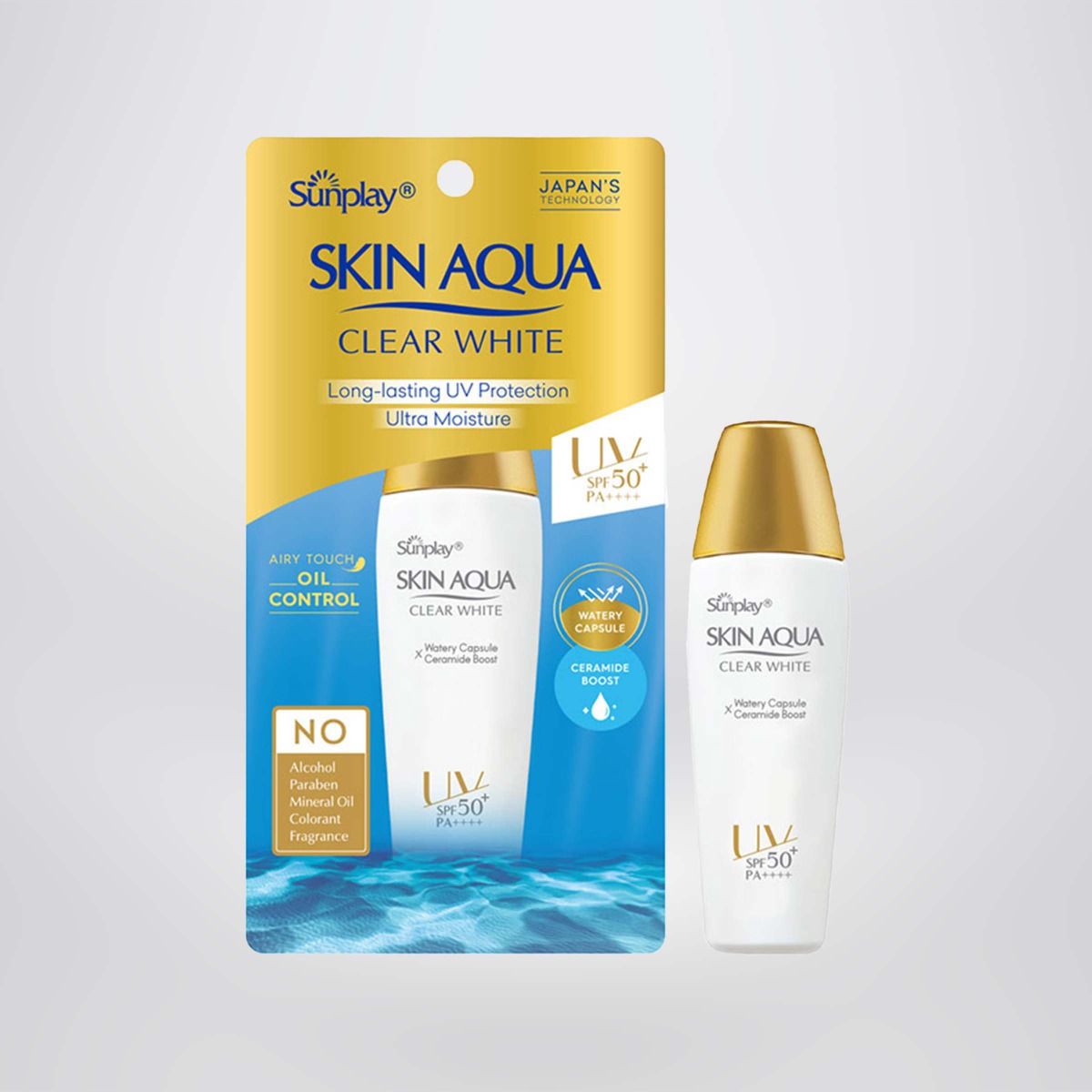 Sữa chống nắng dưỡng trắng cho da dầu Sunplay Skin Aqua Clear White SPF 50+, PA++++ 25g