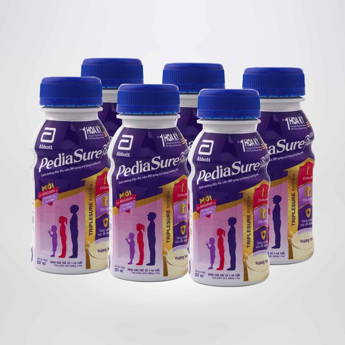 Thùng 24 chai sữa nước Pediasure Vanilla dành cho trẻ biếng ăn từ 2 đến 10 tuổi  237ml 