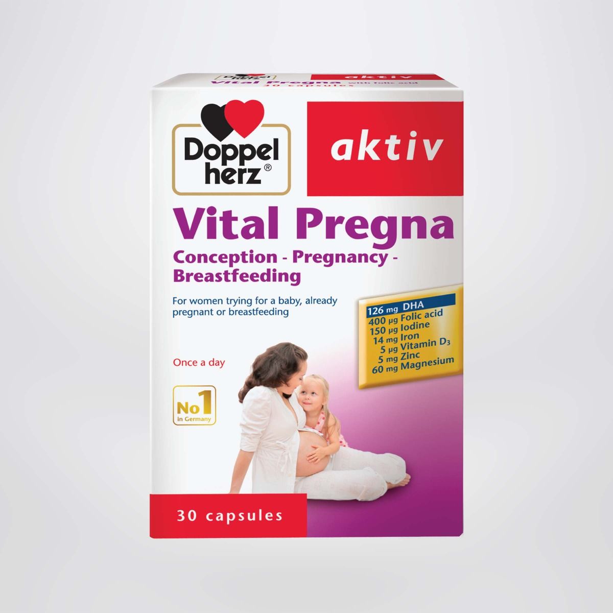 Vitamin bổ sung khoáng chất cho mẹ bầu Doppelherz Aktiv Vital Pregna