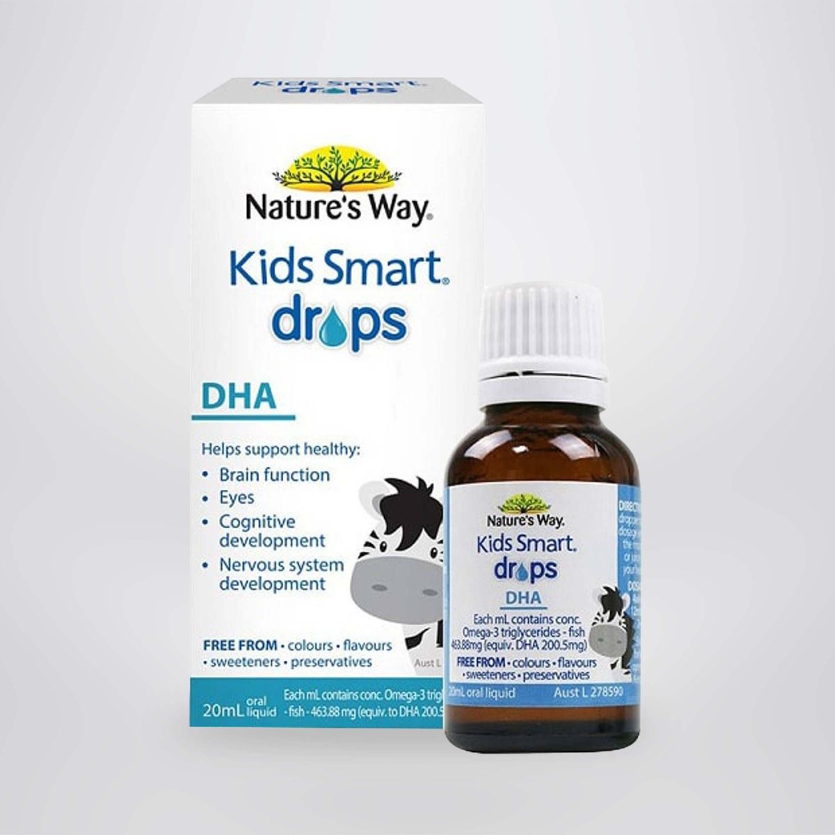 DHA Natures Way Kids Smart Drops DHA Dạng Giọt Giúp Tăng IQ Phát Triển Não Bộ Cho Bé 20ml