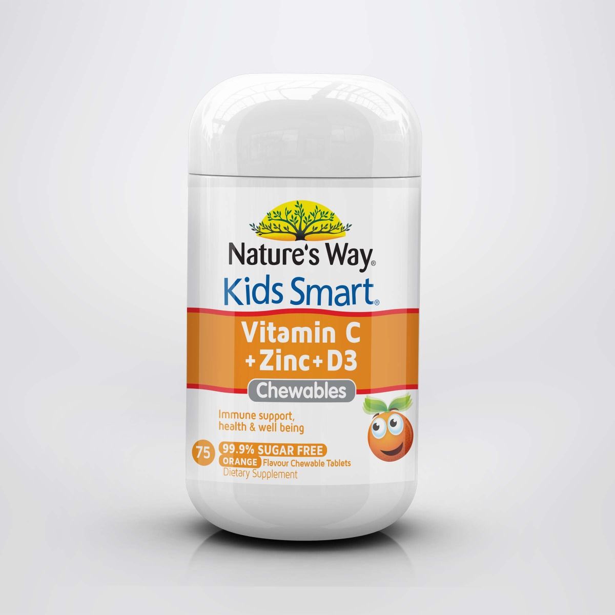 Viên Nhai Nature’s Way Kids Smart Vitamin C+ZinC+D3 Chewable Tablets Bổ Sung Vitamin Cho Bé Phát Triển Toàn Diện 