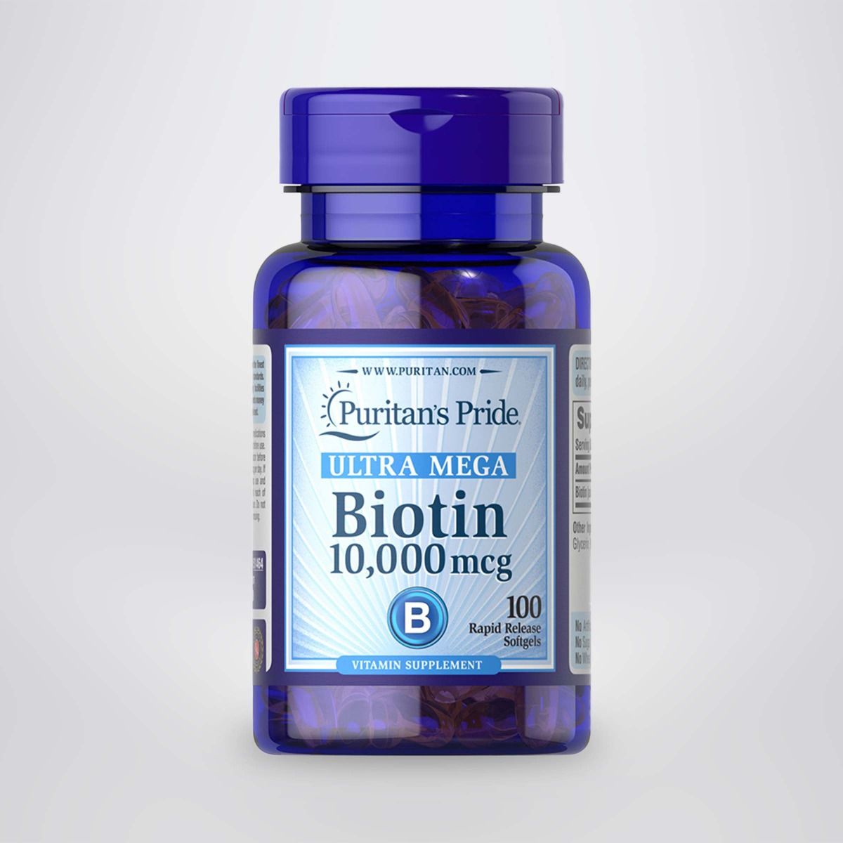 Viên Uống Mọc Tóc Puritan's Pride Biotin 10000 mcg - 100 viên