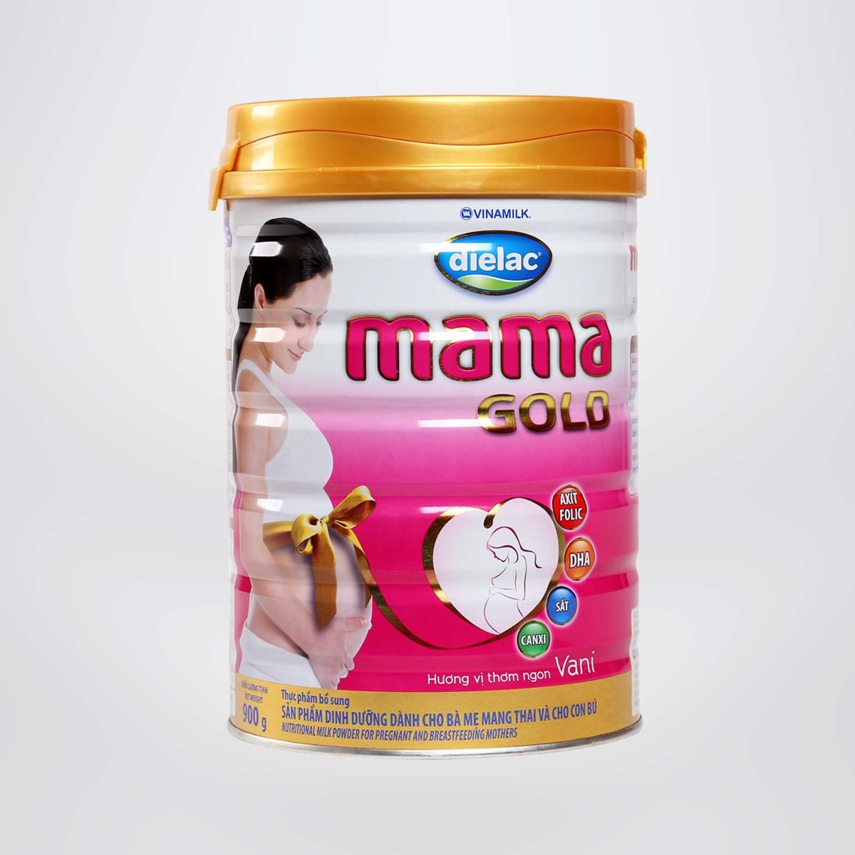 Hộp Sữa bột dành cho bà bầu Vinamilk Dielac Mama Gold Hương Vani  900g 