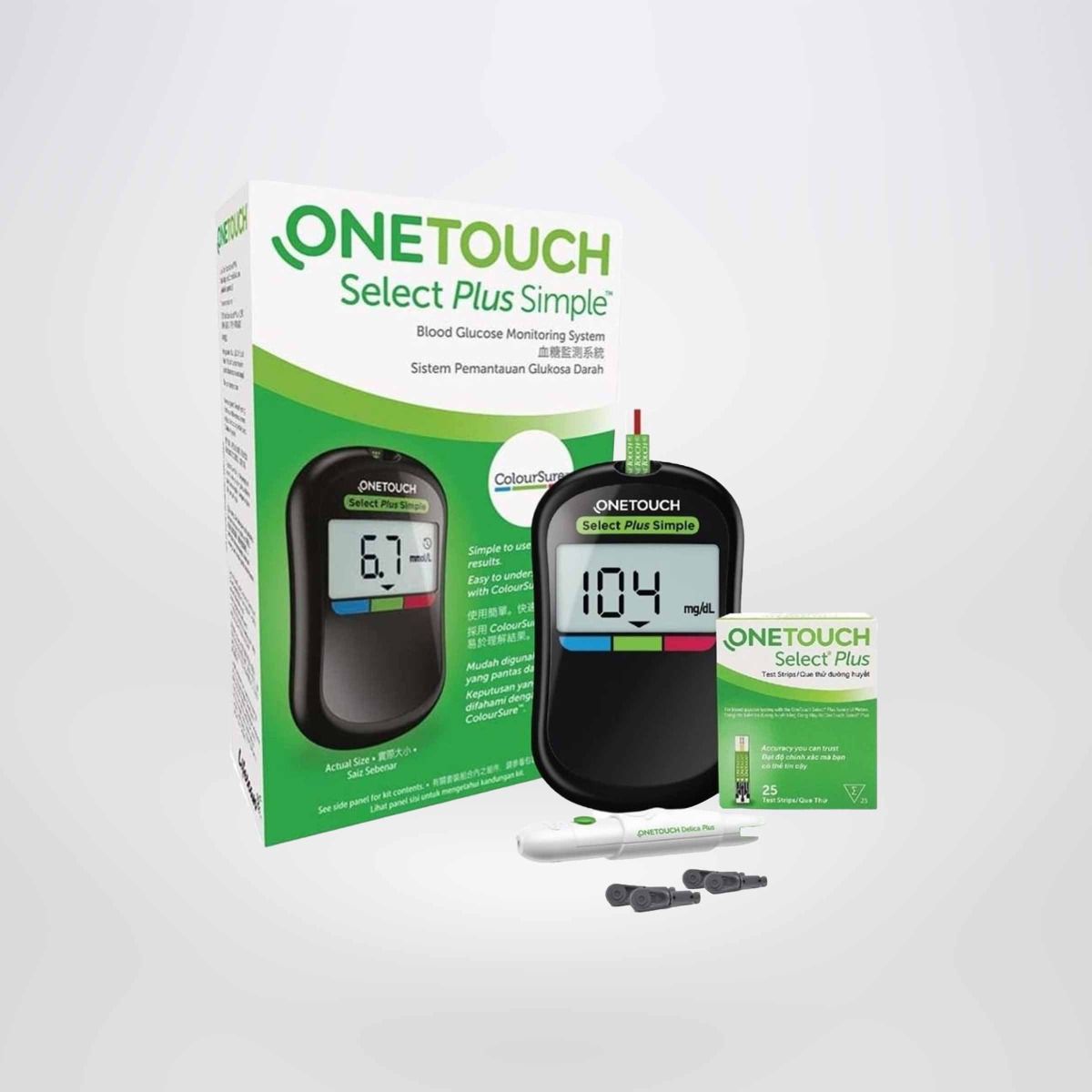 Bộ máy đo đường huyết OneTouch Select Plus Simple