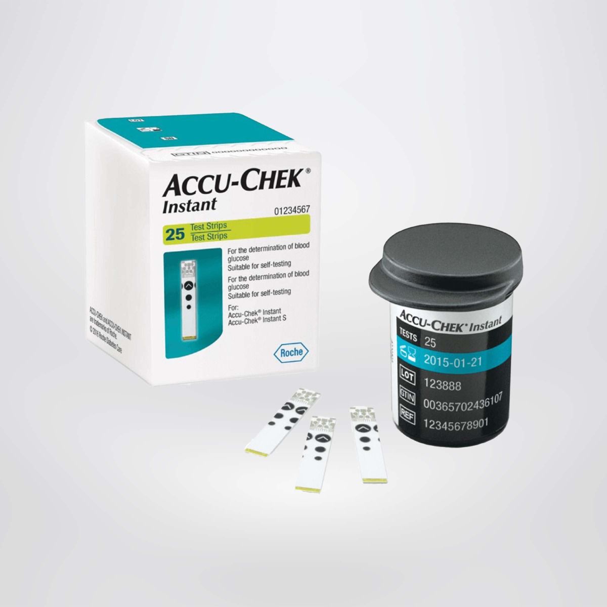 Que thử đường huyết Accu-Chek Instant hộp 25 que thử 