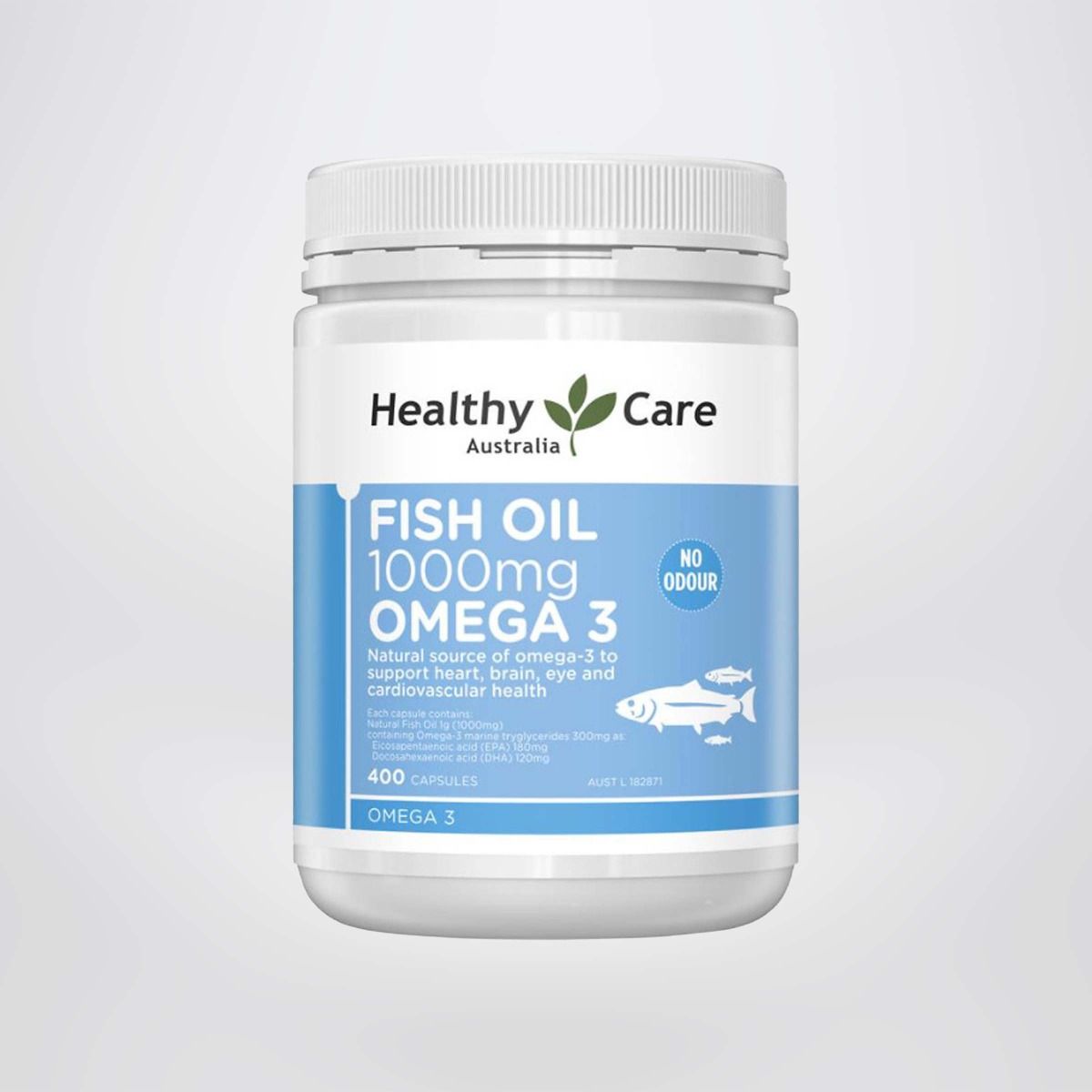 Dầu cá Healthy Care Fish Oil 1000mg Omega 3 400 viên – Bổ não, sáng mắt, tăng miễn dịch