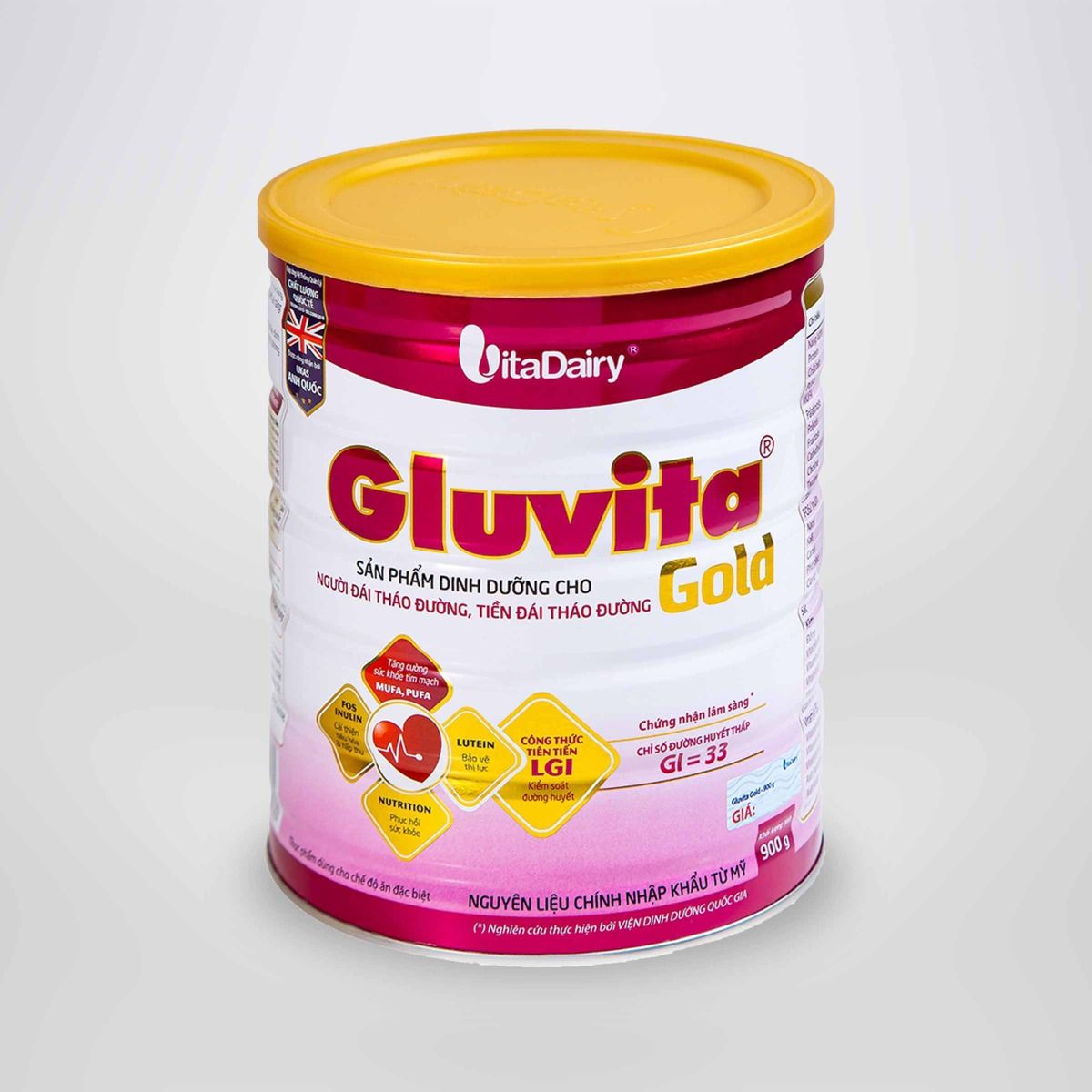 Sữa Gluvita Gold Dành Cho NgườI Tiểu Đường 900g