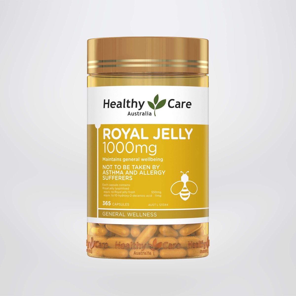 Viên sữa ong chúa Healthy care Royal Jelly 1000mg Hộp 365 viên