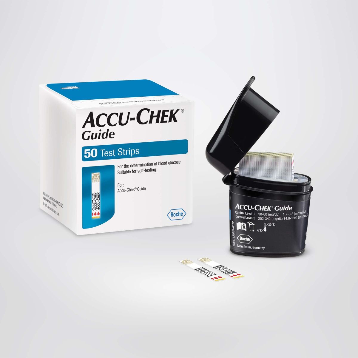 Que thử đường huyết Accu-Chek Guide hộp 50 que thử