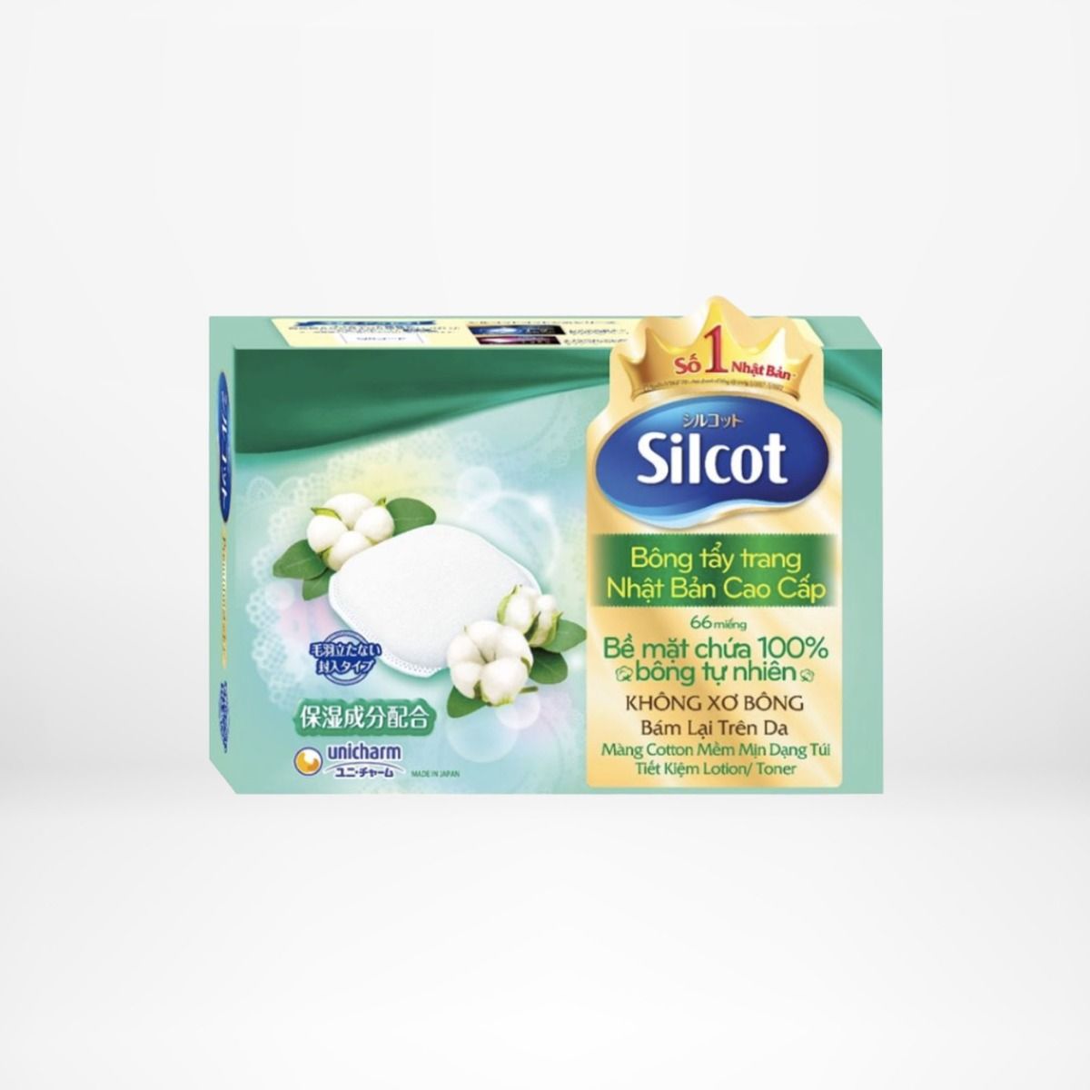 Bộ 4 hộp Bông trang điểm cao cấp Silcot Premium hộp 66 miếng