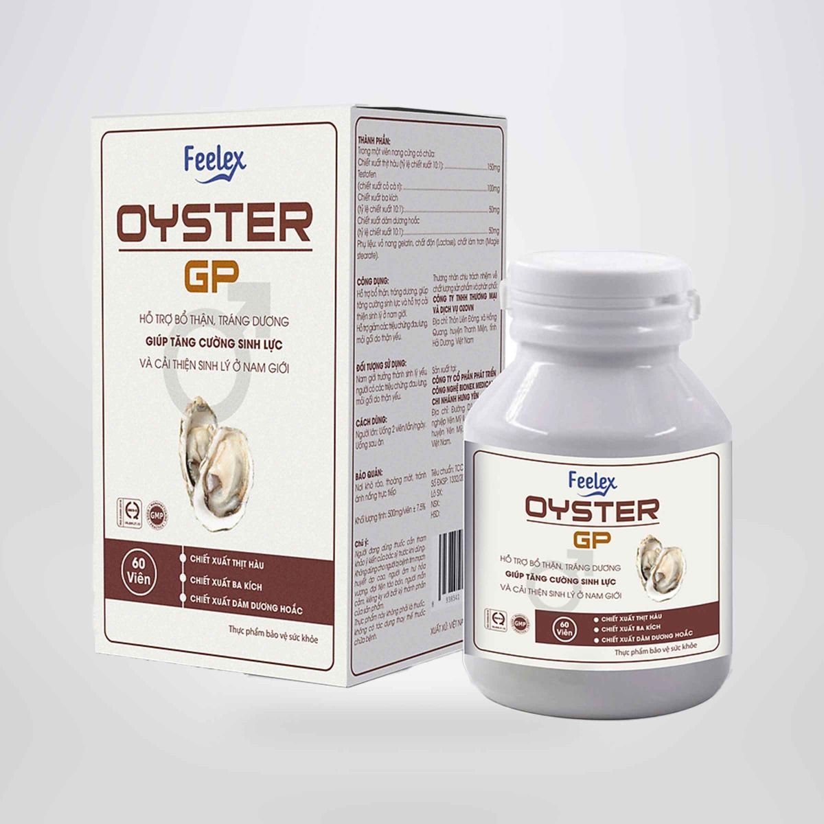 Tinh Chất Hàu Biển Feelex Oyster Bổ Thận Tráng Dương Tăng CườNg Sinh Lý Nam Giới Hộp 60 Viên