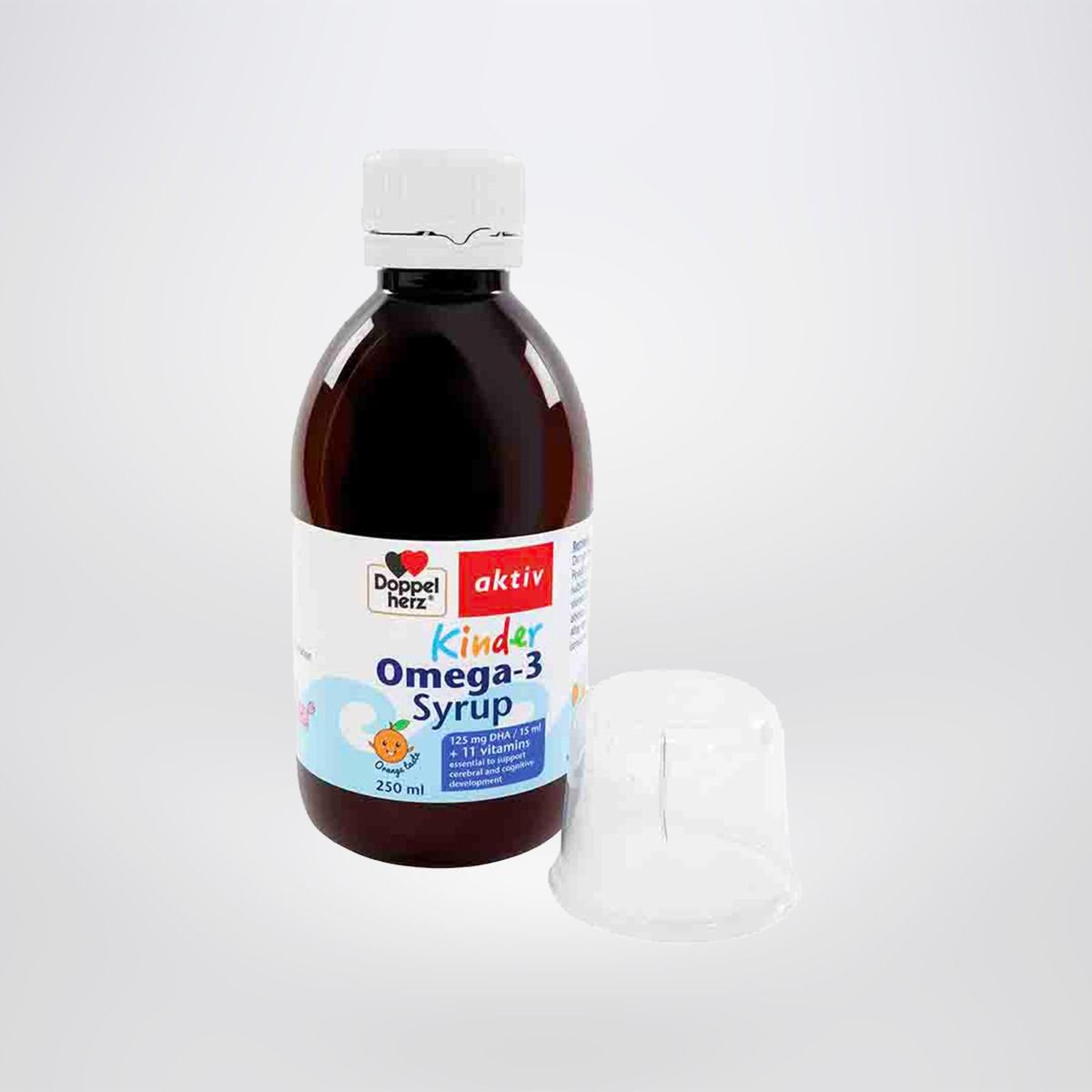 Siro Hỗ Trợ Phát Triển Não Bộ Và Thị Lực Cho Bé Doppelherz Aktiv Kinder Omega-3 Syrup