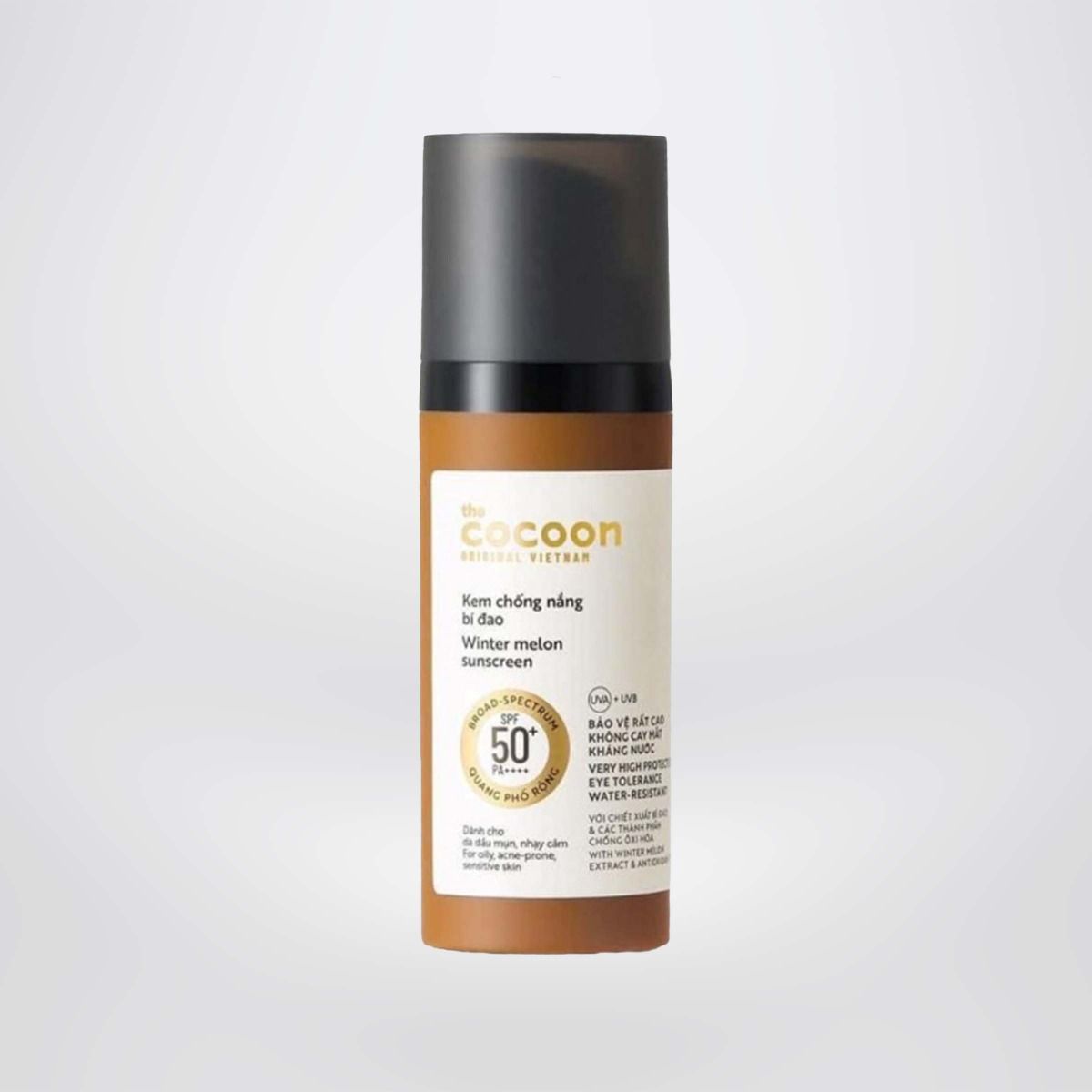 Kem chống nắng bí đao Cocoon quang phổ rộng, bảo vệ rất cao SPF 50 +, PA ++++ 50ml