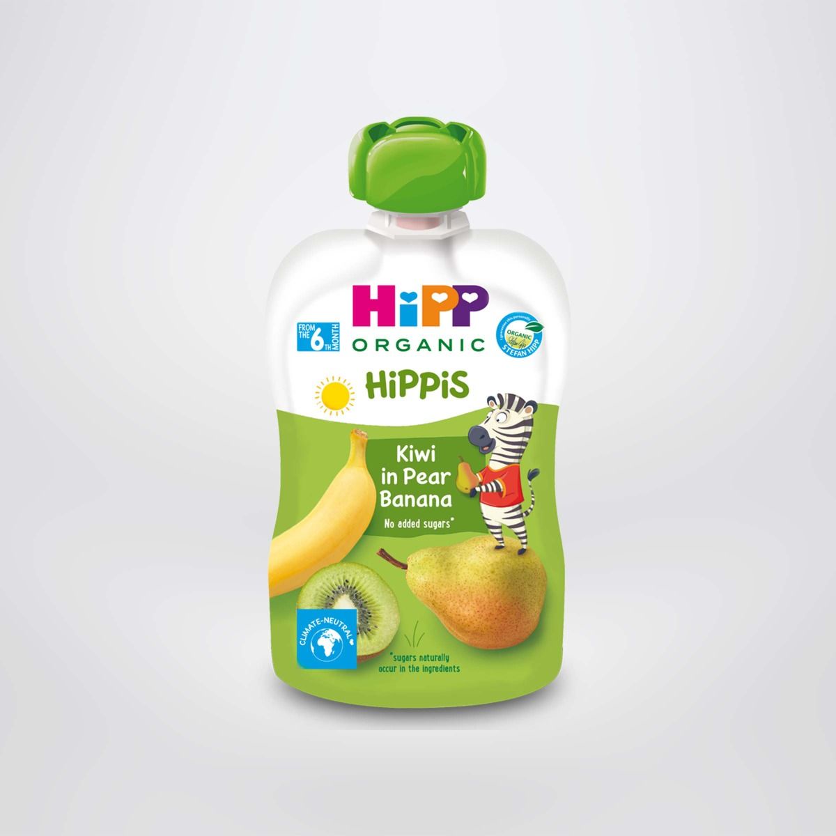 Dinh dưỡng 100% Trái cây nghiền Organic HiPPiS Kiwi, Lê, Chuối 100g