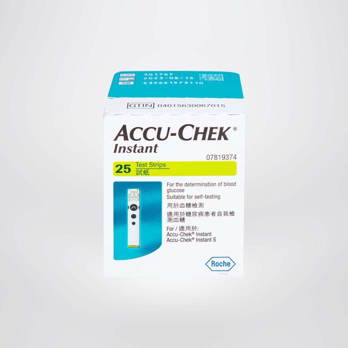 Que thử đường huyết Accu-Chek Instant hộp 25 que thử 