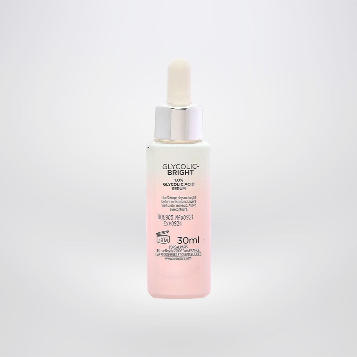 Serum dưỡng sáng mờ thâm nám L'Oreal Paris Glycolic Bright 1.0% Glycolic Acid (AHA) 30ml