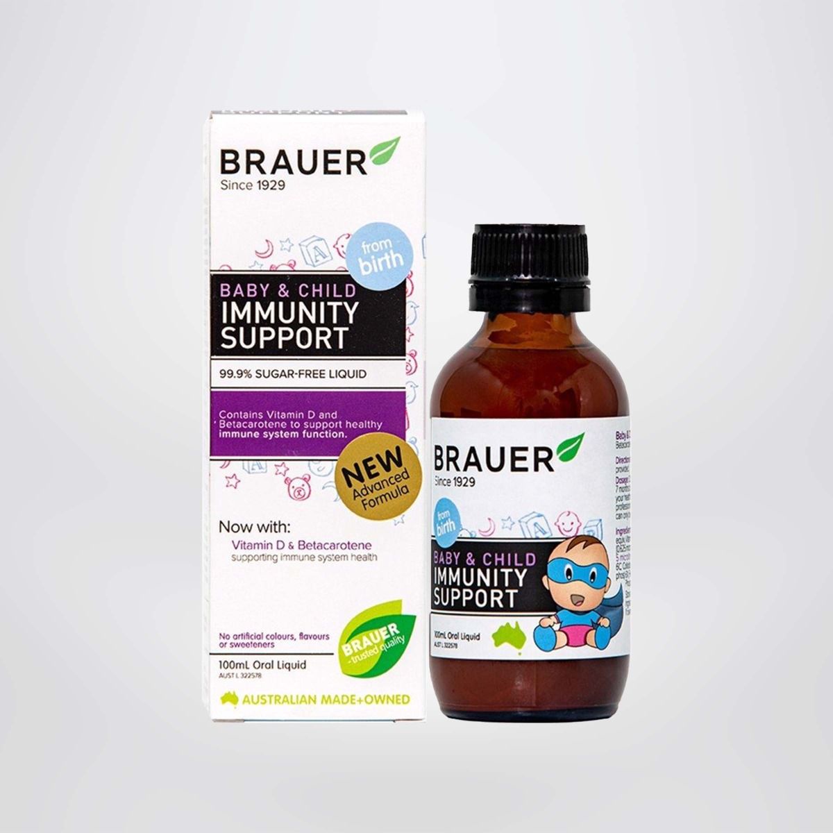 Siro BRAUER Baby & Child Immunity Support - Hỗ trợ Tăng cường Hệ miễn dịch & Đề kháng