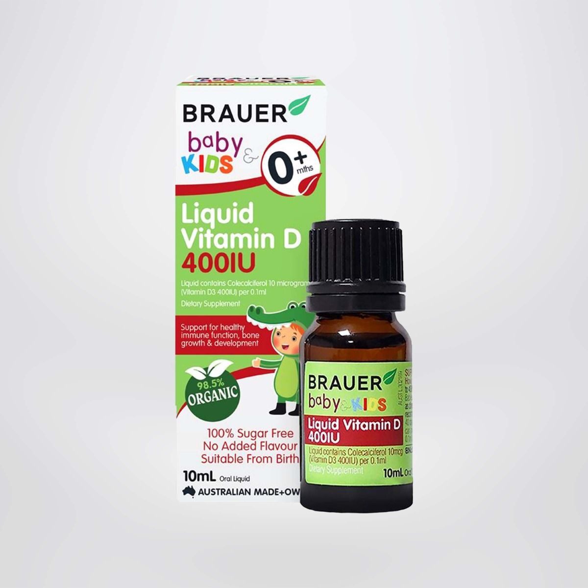 Siro Brauer Liquid Vitamin D 400IU cho trẻ sơ sinh trở lên