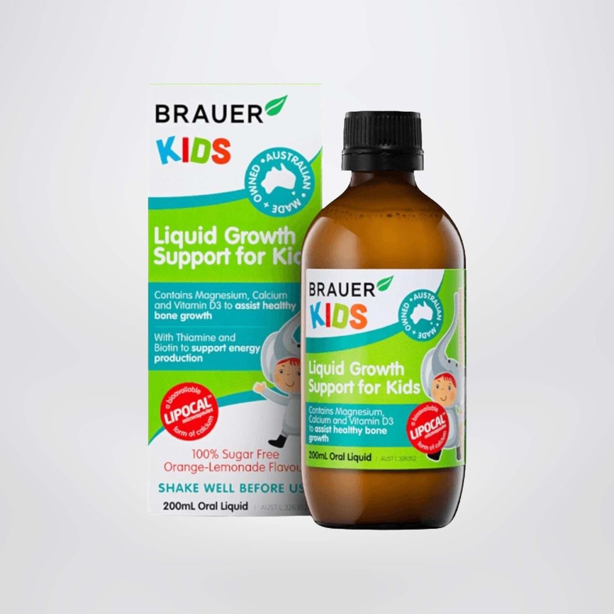 Siro Brauer Growth Support for Kids - Hỗ trợ Phát triển Chiều Cao cho trẻ từ 1 tuổi (200ml)