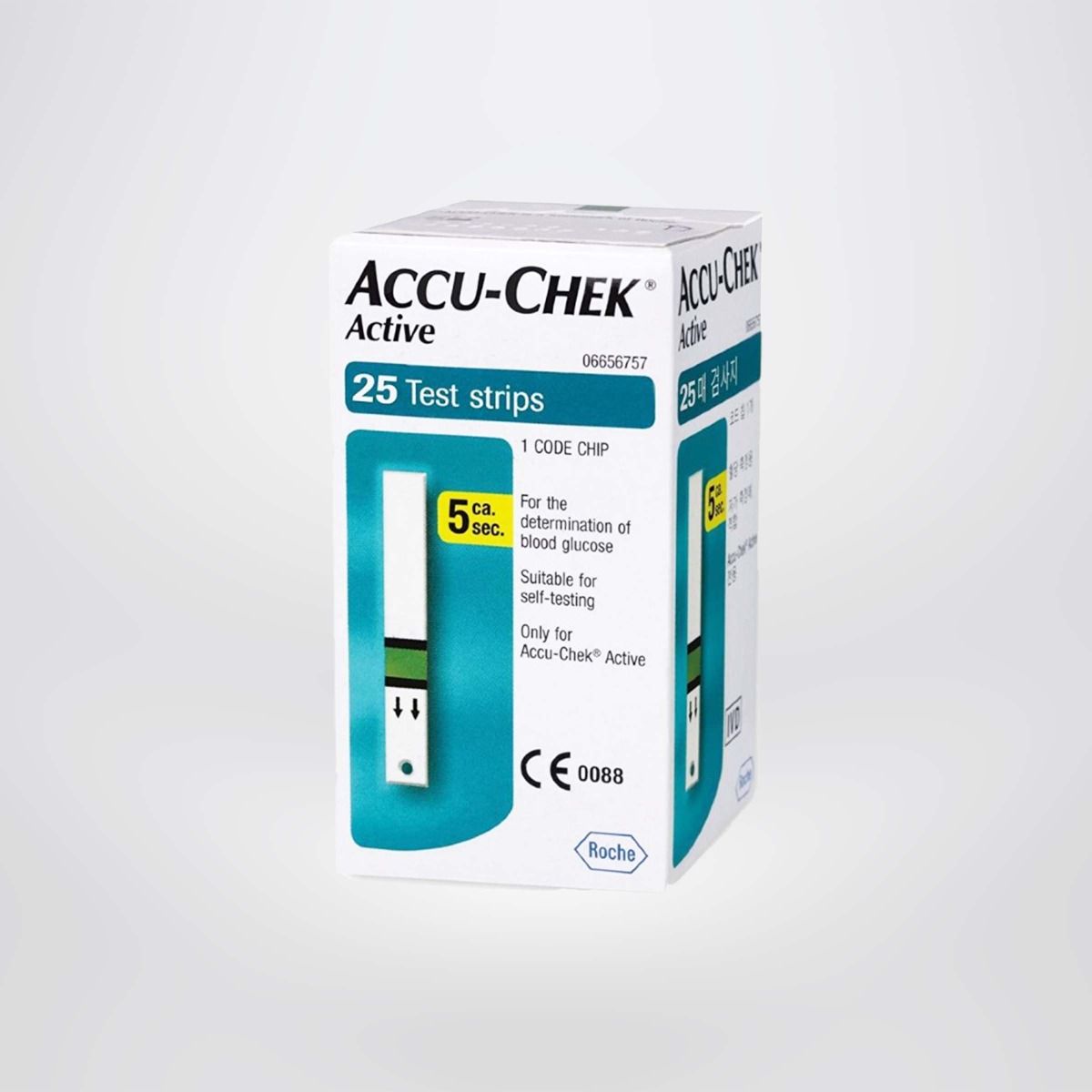 Que thử đường huyết Accu-Chek Active dùng cho máy đường Active chính hãng Hộp 25 Que Test