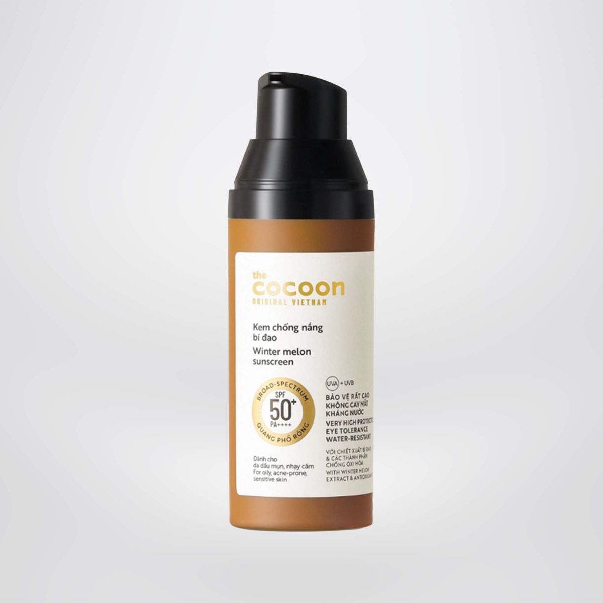 Kem chống nắng bí đao Cocoon quang phổ rộng, bảo vệ rất cao SPF 50 +, PA ++++ 50ml