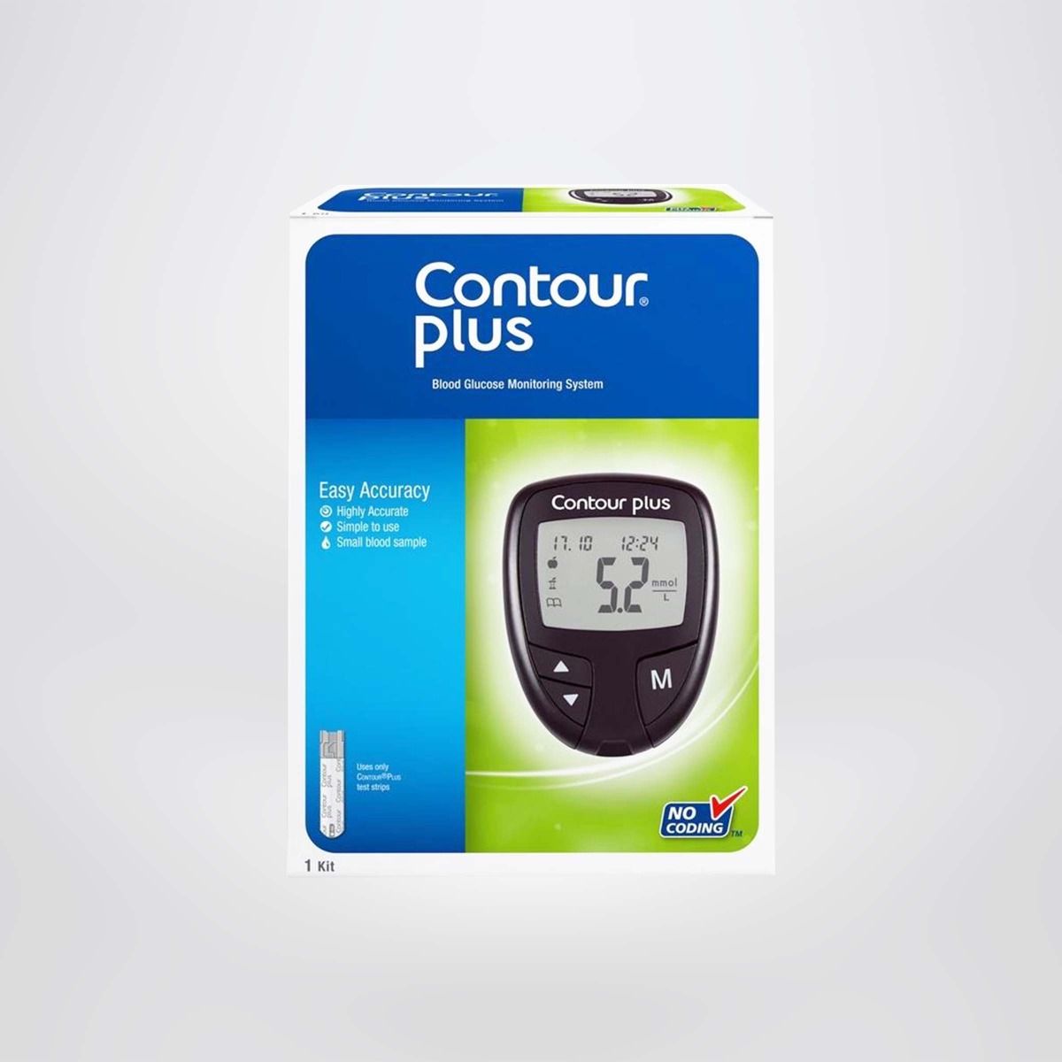 ONTOUR PLUS Máy đo đường huyết (mmol/L) + 50 Que Thử đường huyết