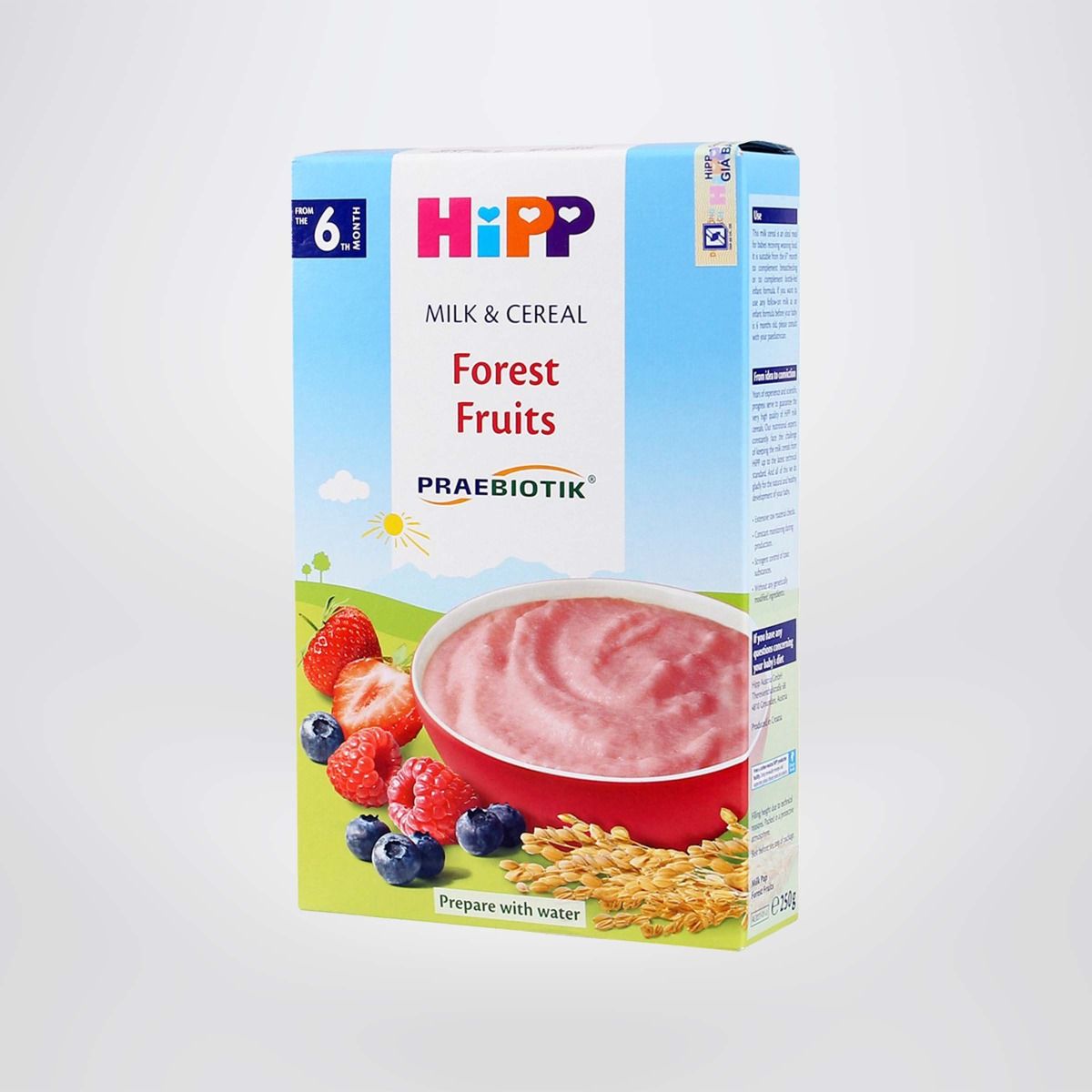 Bột ăn dặm dinh dưỡng Sữa, Hoa quả rừng HiPP Organic 250g