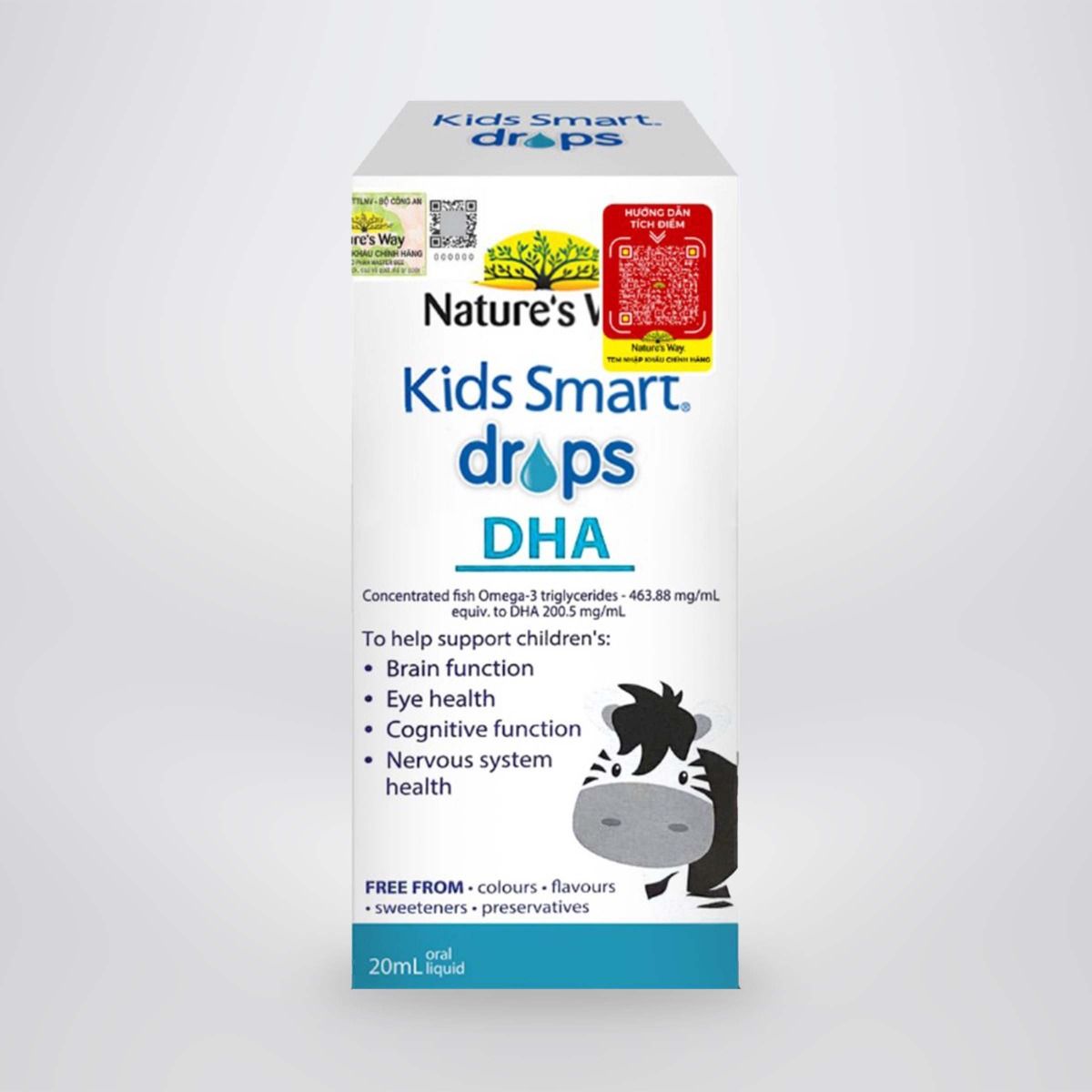 DHA Natures Way Kids Smart Drops DHA Dạng Giọt Giúp Tăng IQ Phát Triển Não Bộ Cho Bé 20ml