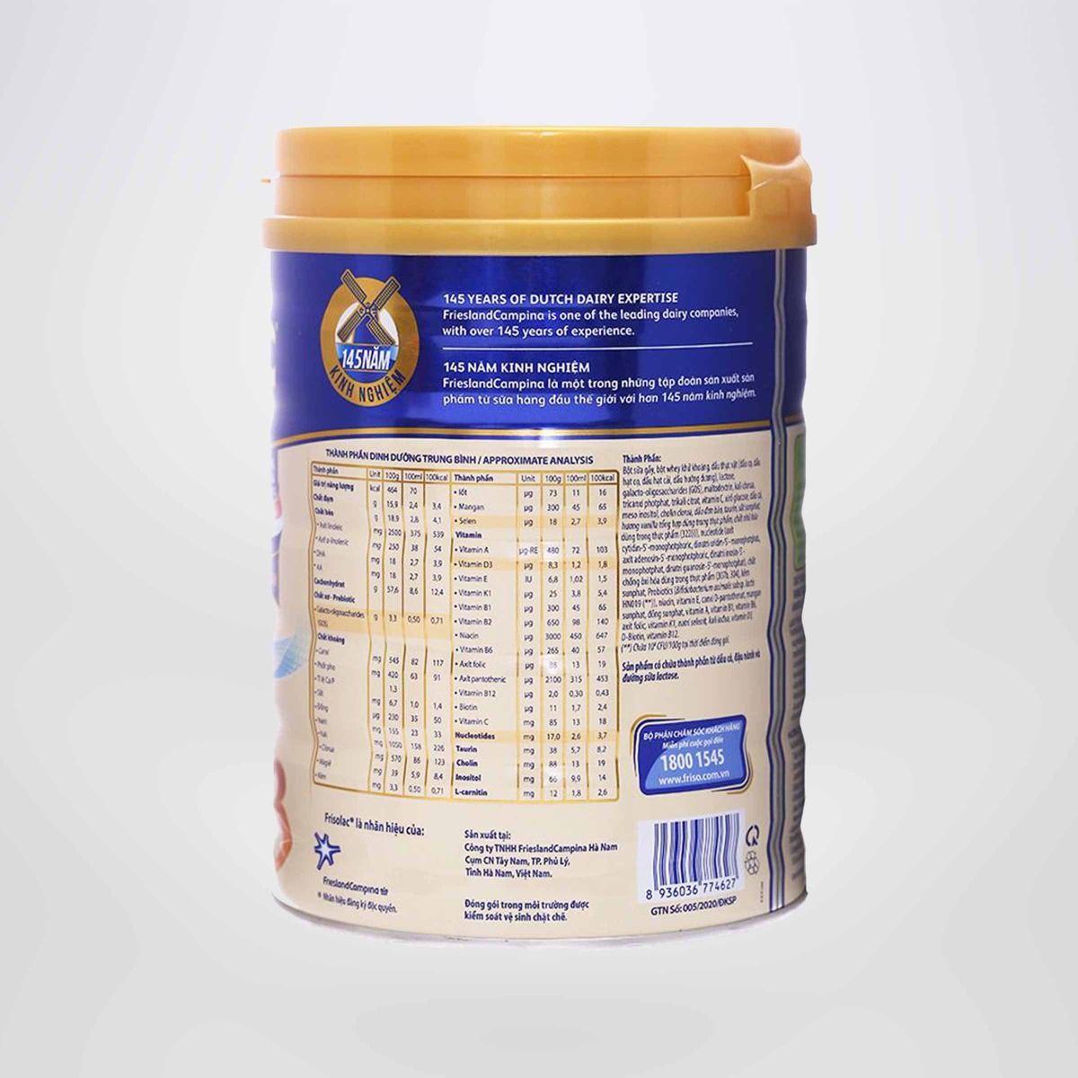 Sữa Bột Frisolac Gold 3 Cho Trẻ Từ 12-24 Tháng TuổI Lon Thiếc 850g