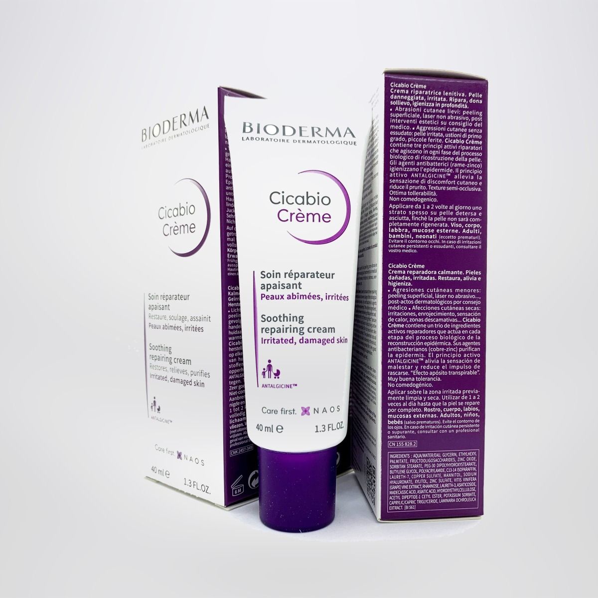 Kem dưỡng làm dịu và phục hồi nhanh da tổn thương Bioderma Cicabio Crème - 40ml