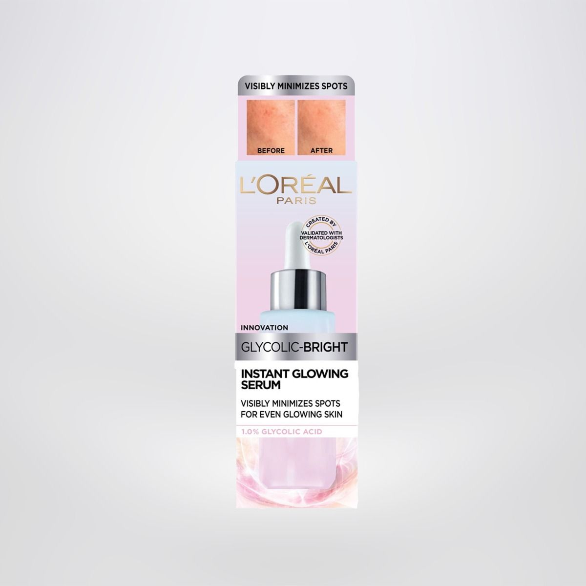 Serum dưỡng sáng mờ thâm nám L'Oreal Paris Glycolic Bright 1.0% Glycolic Acid (AHA) 30ml