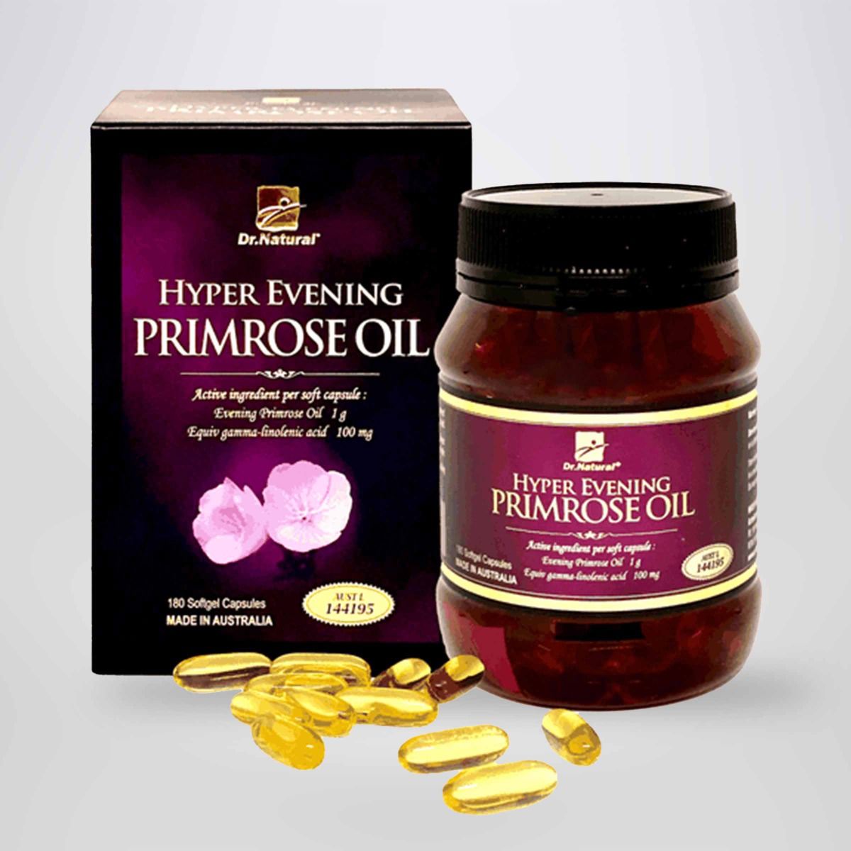 Tinh dầu hoa anh thảo Dr Natural Hyper Evening Primrose Oil cân bằng nội tiết tố 