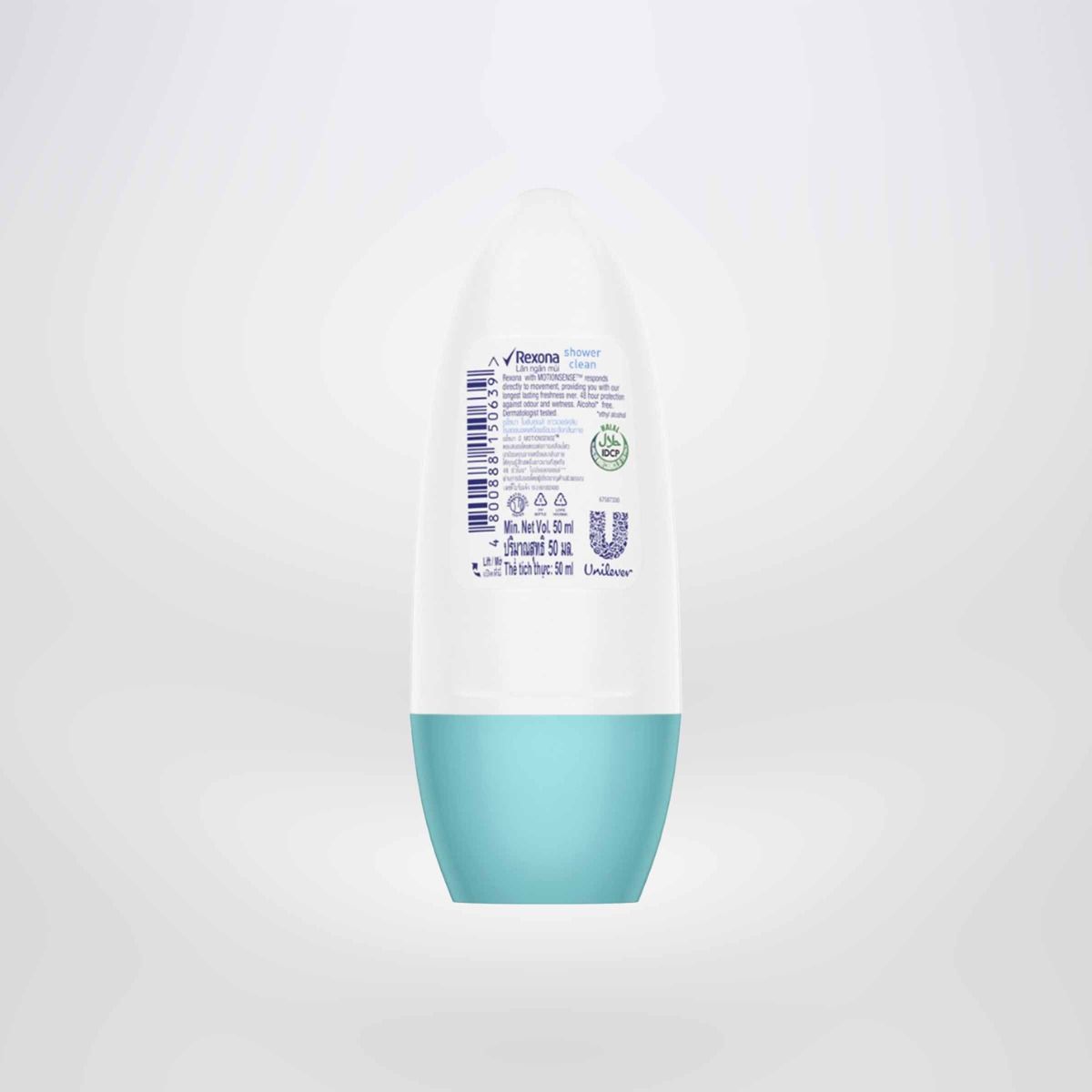 Lăn khử mùi Rexona Shower Clean khô thoáng tối ưu mát lạnh sảng khoái dành cho nữ